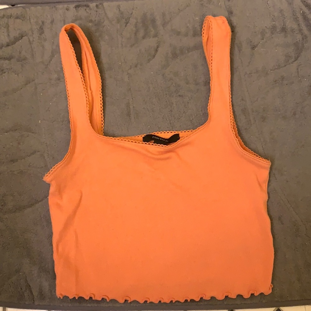 Orange crop top